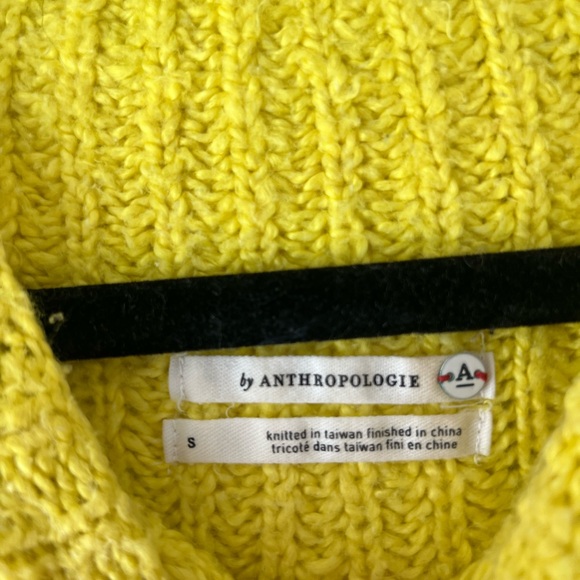 Anthropologie Chartreuse Knit Sweater - Picture 3 of 3